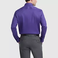 Van Heusen Everyday Defense Stain Shield Mens Regular Fit Stretch Fabric Wrinkle Free Long Sleeve Dress Shirt