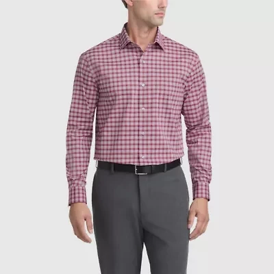 Van Heusen Everyday Defense Stain Shield Mens Regular Fit Long Sleeve Dress Shirt