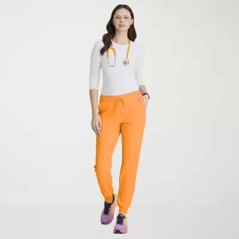 Skechers Skp552 Theory 4-Pocket Mid-Rise Jogger Womens Stretch Fabric Moisture Wicking Scrub Pant