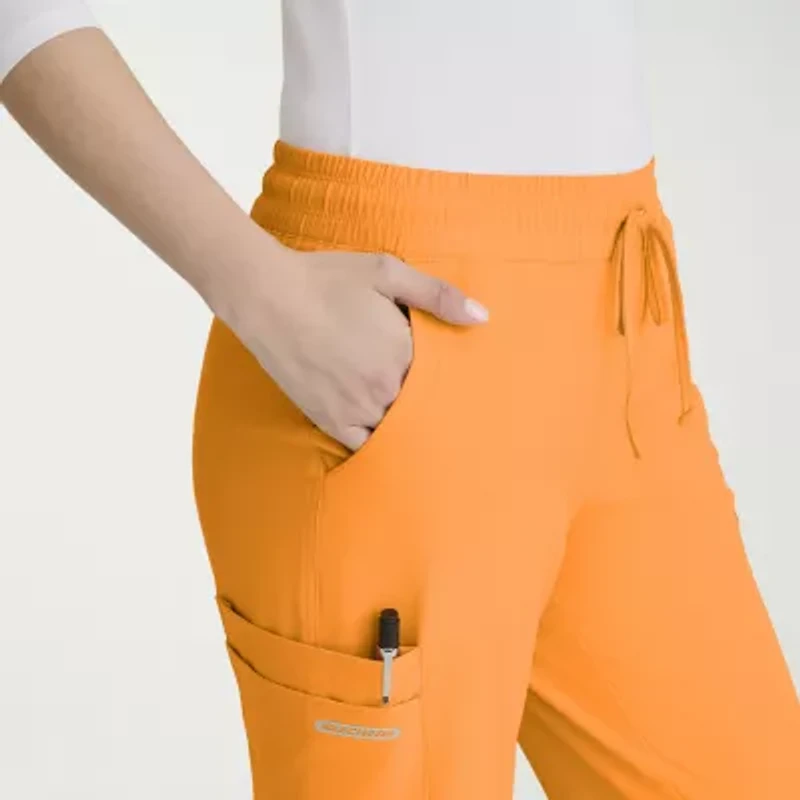 Skechers Skp552 Theory 4-Pocket Mid-Rise Jogger Womens Stretch Fabric Moisture Wicking Scrub Pant