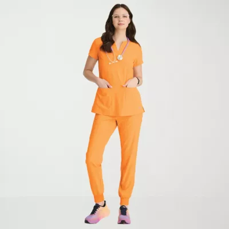 Skechers Skp552 Theory 4-Pocket Mid-Rise Jogger Womens Stretch Fabric Moisture Wicking Scrub Pant