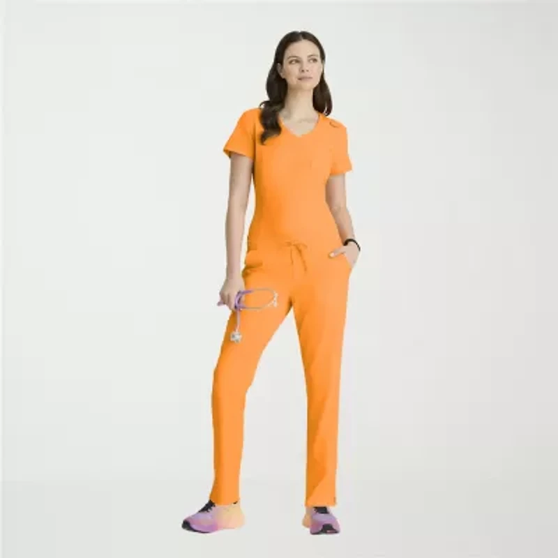 Skechers Skt147 Dignity 1-Pocket Tuck-In Womens V Neck Short Sleeve Tag Free Stretch Fabric Moisture Wicking Scrub Top