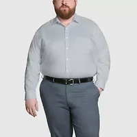 Van Heusen Big And Tall Ultra Flex Wrinkle Free Mens Regular Fit Long Sleeve Dress Shirt