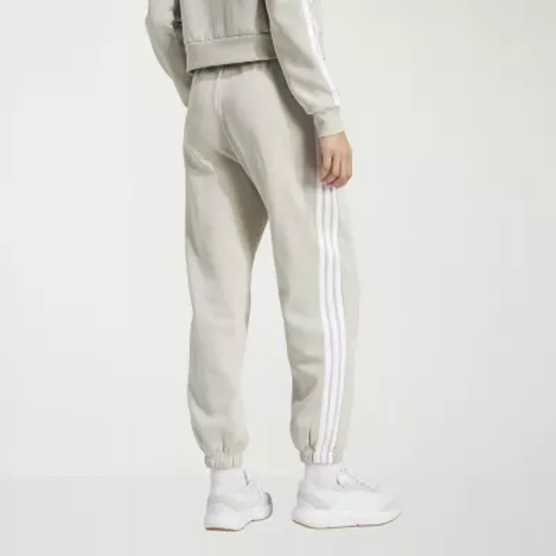 adidas Womens Straight Mid Rise Fleece Active Jogger Pant