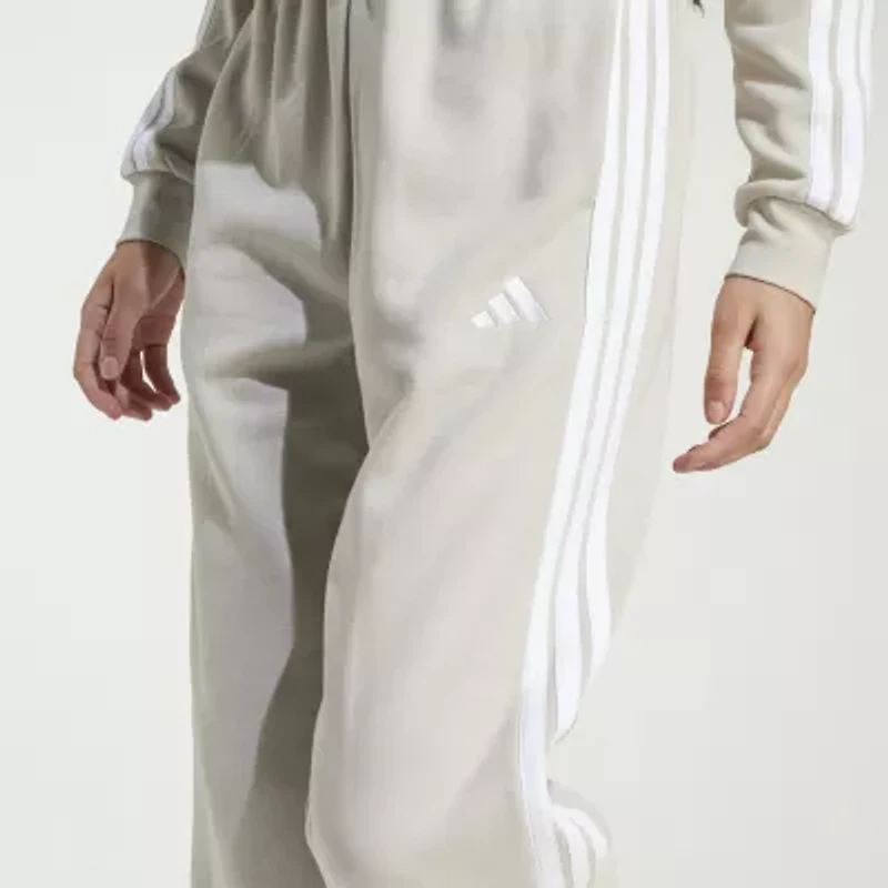 adidas Womens Straight Mid Rise Fleece Active Jogger Pant