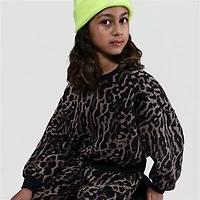 Nike Club Big Kid Girls Crew Neck Fleece Long Sleeve Sweatshirt