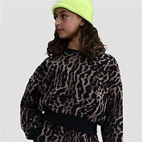 Nike Club Big Kid Girls Crew Neck Fleece Long Sleeve Sweatshirt