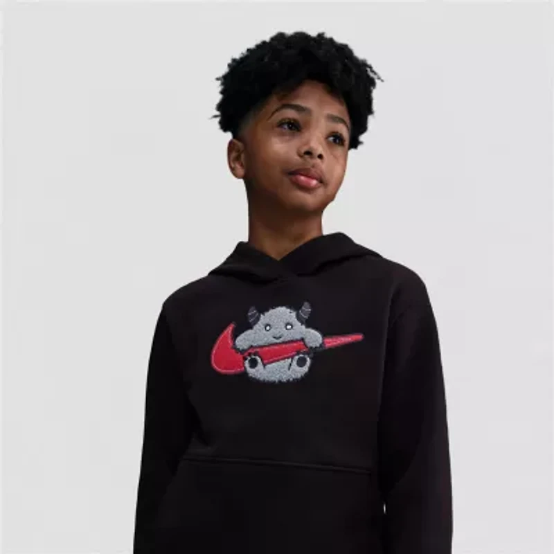 Nike Club Big Kid Unisex Long Sleeve Fleece Active Hoodie