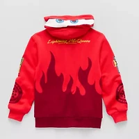 Disney Collection Little & Big Kid Boys Long Sleeve Embroidered Cars Fleece Zipper Hoodie