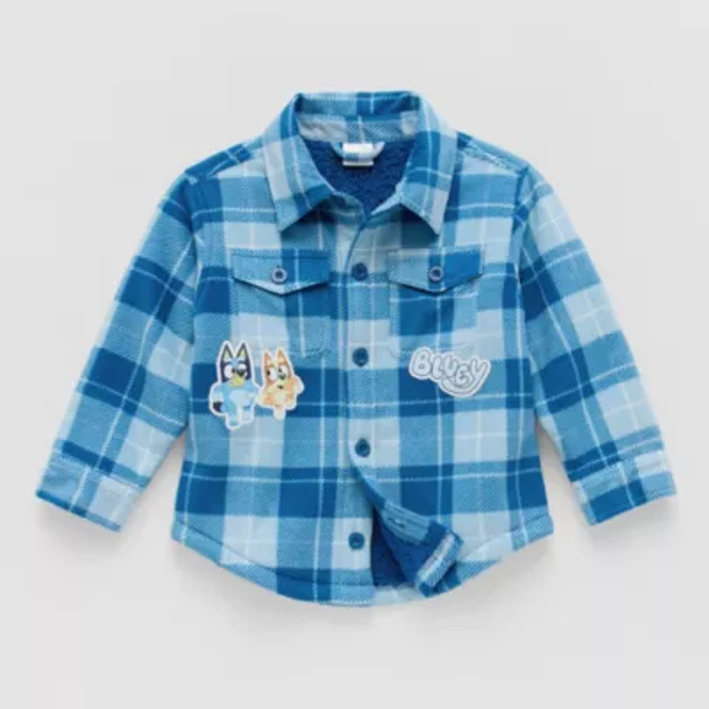 Toddler Boys Bluey Lightweight Shirt Jacket