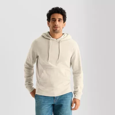 St. John's Bay Pique Mens Long Sleeve Fleece Hoodie