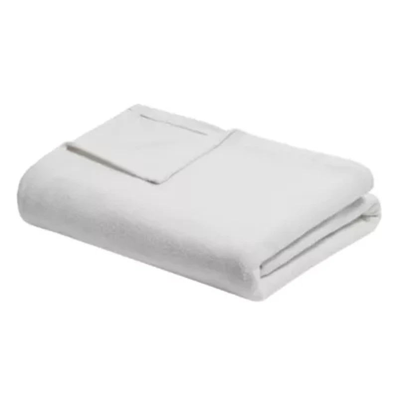 Madison Park Freshspun Basketweave 100% Cotton Blanket