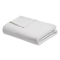 Madison Park Freshspun Basketweave 100% Cotton Blanket