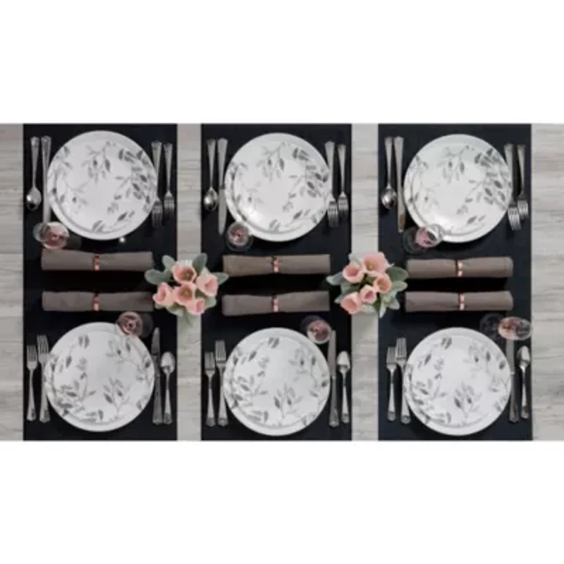 Corelle Boutique 12-pc Misty Leaves Dinnerware Set