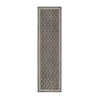 Safavieh Courtyard Collection Keeley Geometric Indoor/Outdoor Runner Rug