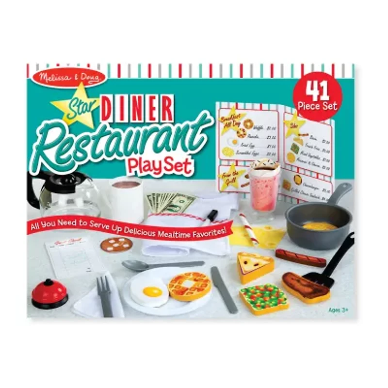 Melissa & Doug Star Diner Restaurant Play Set Toy Playset