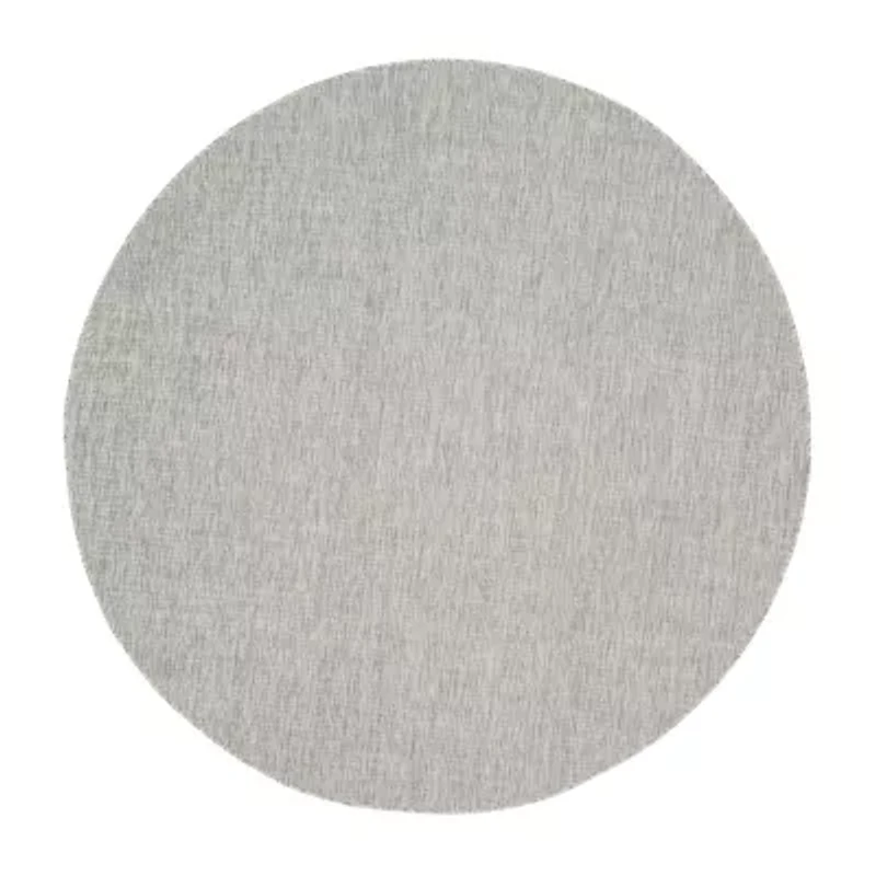 Safavieh Courtyard Collection Dallas Stripe Indoor/Outdoor Round Area Rug