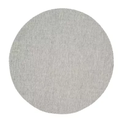Safavieh Courtyard Collection Dallas Stripe Indoor/Outdoor Round Area Rug