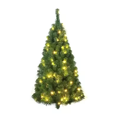 Kurt Adler 4-Foot Pre-Lit Norway Pine Led Wall Tree 4 Foot Pine Christmas Tree
