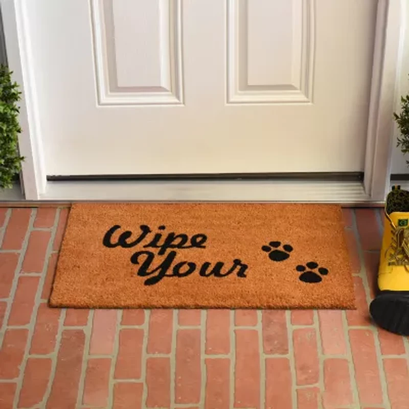 Calloway Mills Wipe Your Paws Outdoor Rectangular Doormat