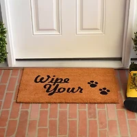 Calloway Mills Wipe Your Paws Outdoor Rectangular Doormat