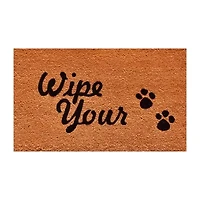 Calloway Mills Wipe Your Paws Outdoor Rectangular Doormat