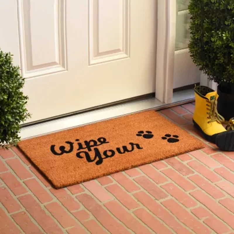 Calloway Mills Wipe Your Paws Outdoor Rectangular Doormat