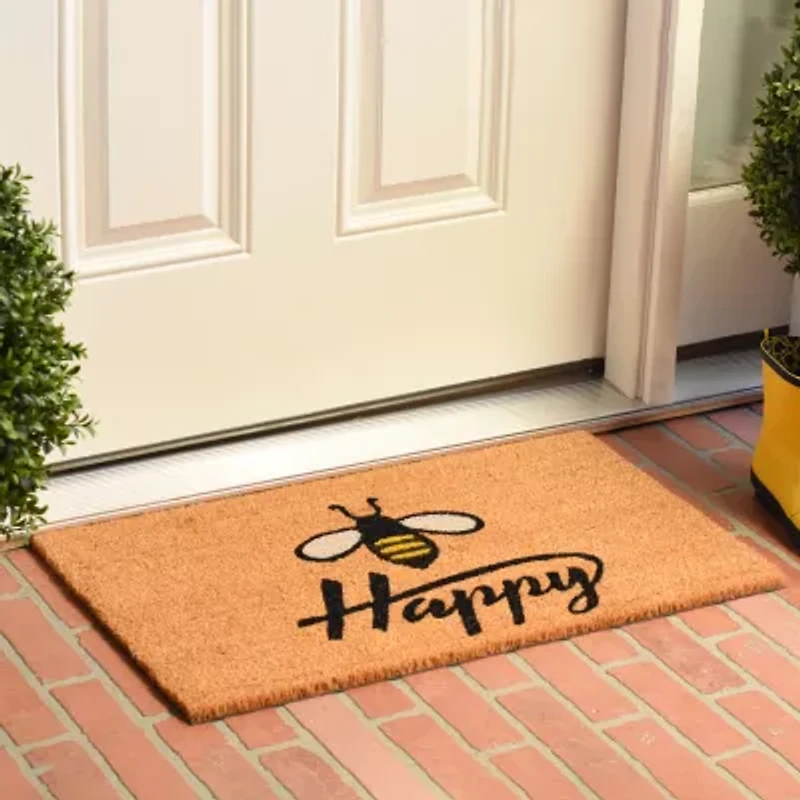 Calloway Mills Bee Happy Outdoor Rectangular Doormat
