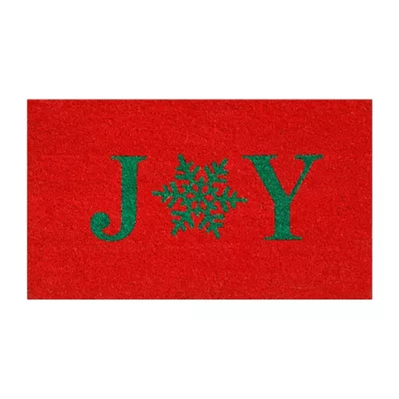Calloway Mills Snowflake Joy Outdoor Rectangular Doormat
