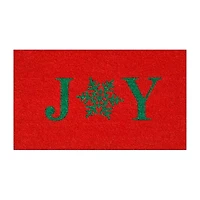 Calloway Mills Snowflake Joy Outdoor Rectangular Doormat