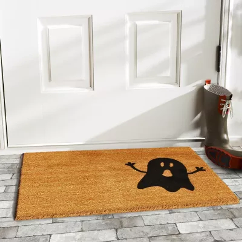 Calloway Mills Natural/Black Ghost Outdoor Rectangular Doormat
