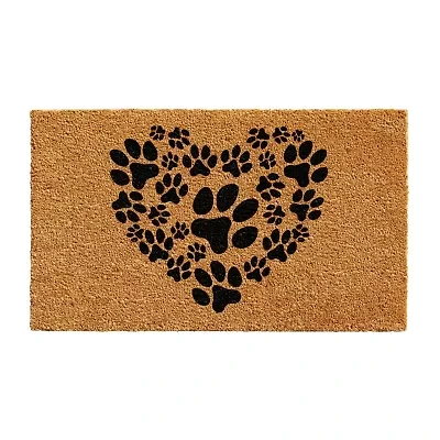 Calloway Mills Heart Paws Outdoor Rectangular Doormat