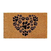 Calloway Mills Heart Paws Outdoor Rectangular Doormat