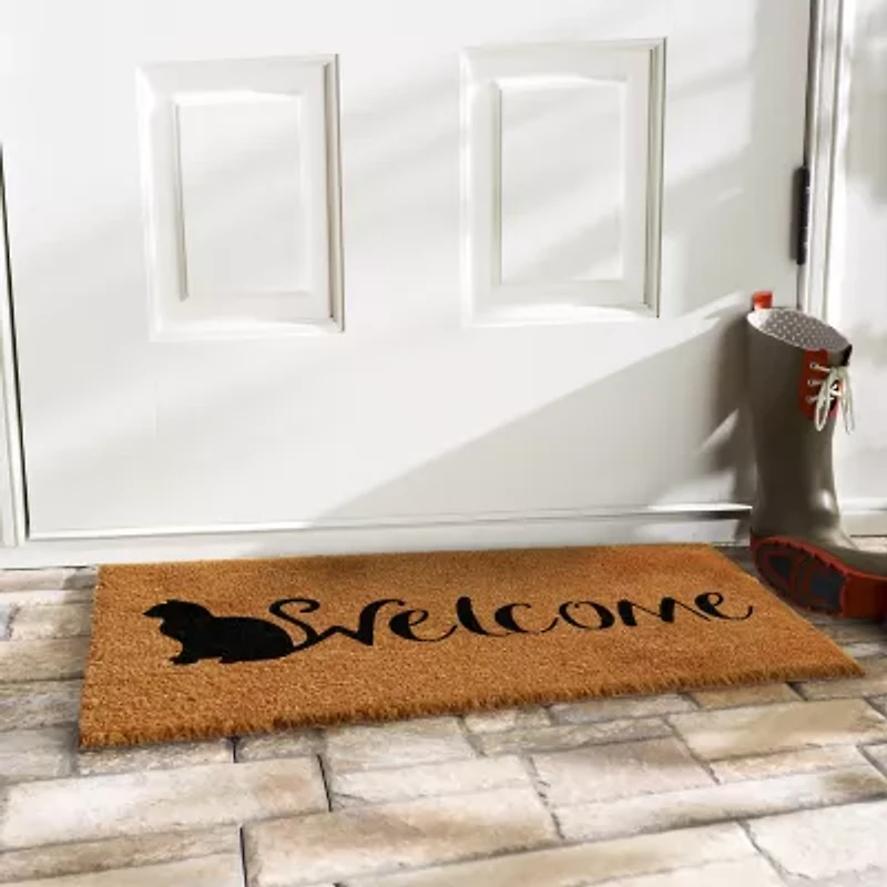 Calloway Mills Feline Welcome Outdoor Rectangular Doormat