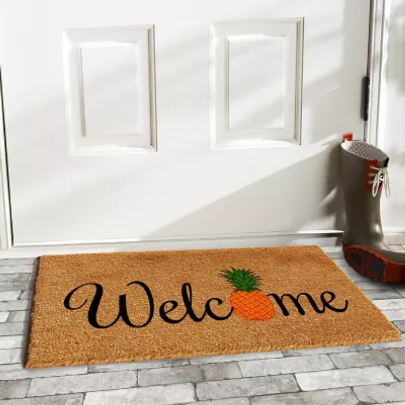 Calloway Mills Pineapple Fun Outdoor Rectangular Doormat