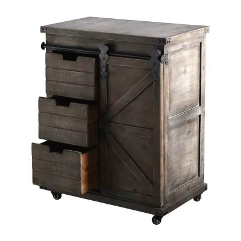 Stylecraft Persley Grey Wooden Accent Cabinet