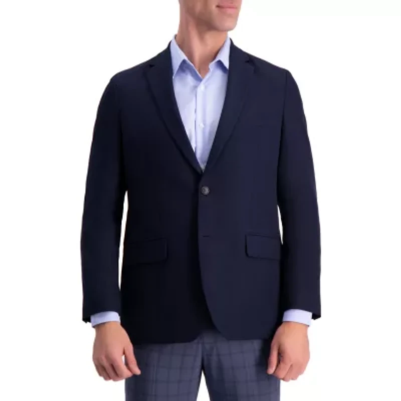 Haggar The Active Series Tailored Mens Stretch Fabric Regular Fit Sport Coat
