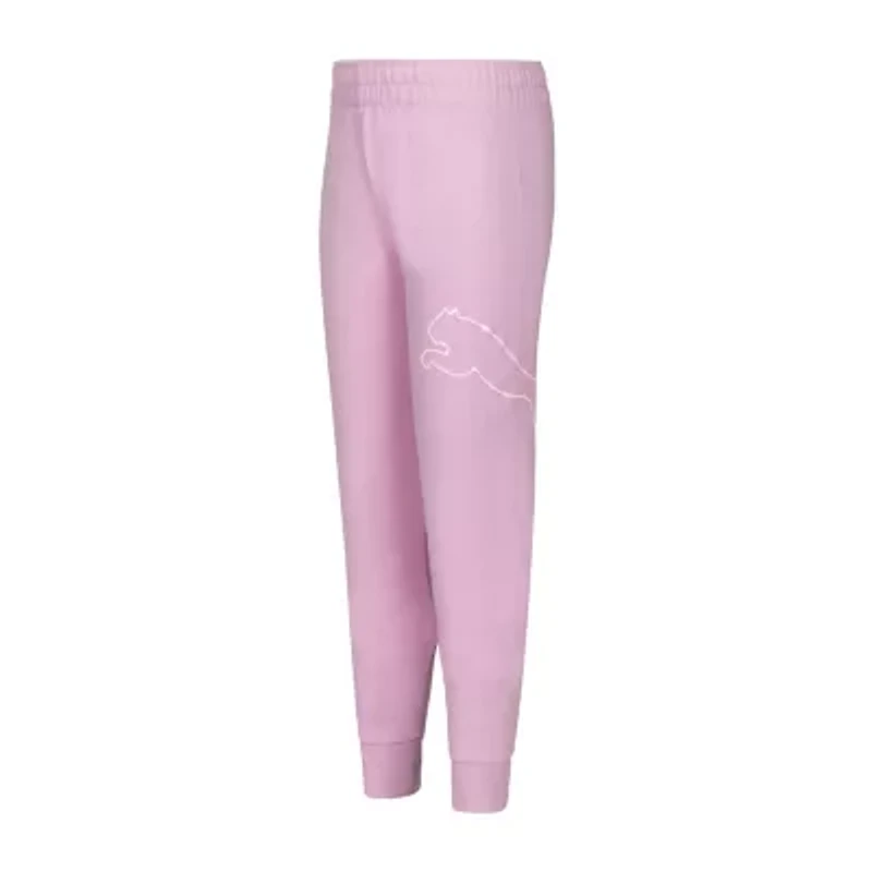 PUMA Jogger Big Kid Girls Cuffed Regular Fit Fleece Sweatpant