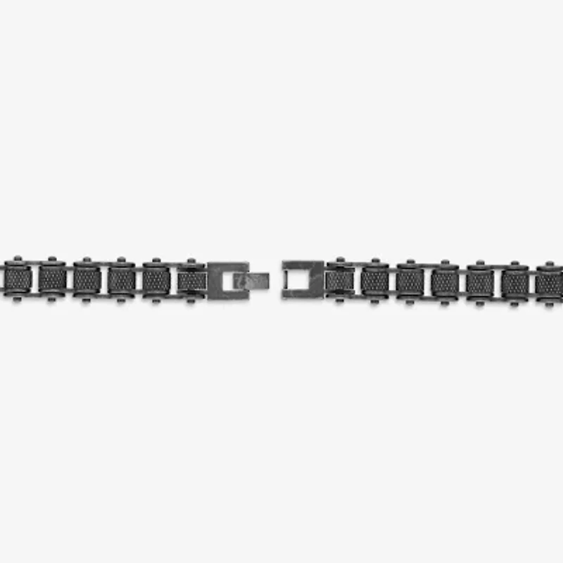 Mens Stainless Steel 9 Inch Solid Link Chain Bracelet