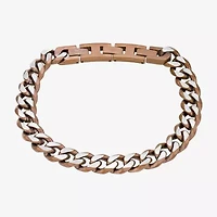 Mens Stainless Steel Inch Solid Curb Chain Bracelet