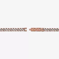 Mens Stainless Steel Inch Solid Curb Chain Bracelet