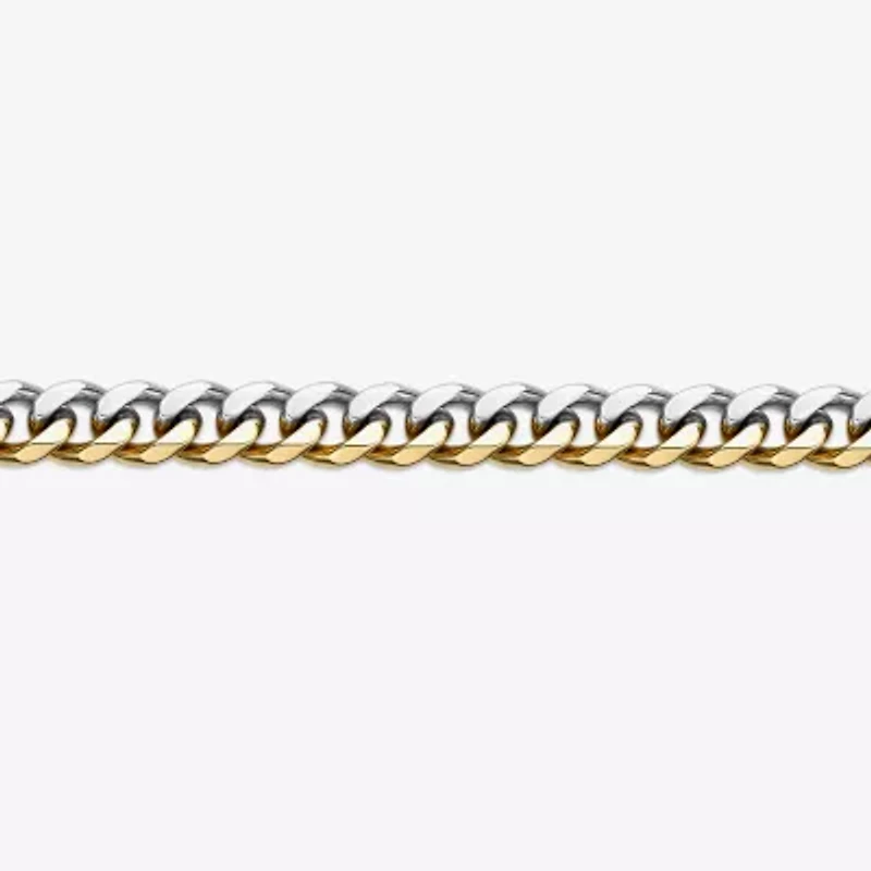 Mens Stainless Steel 9 Inch Solid Curb Chain Bracelet