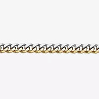 Mens Stainless Steel 9 Inch Solid Curb Chain Bracelet