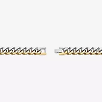 Mens Stainless Steel 9 Inch Solid Curb Chain Bracelet