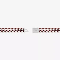 Mens Stainless Steel Solid Curb Chain Bracelet