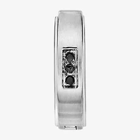 Mens Cubic Zirconia Stainless Steel 14mm Single Earring