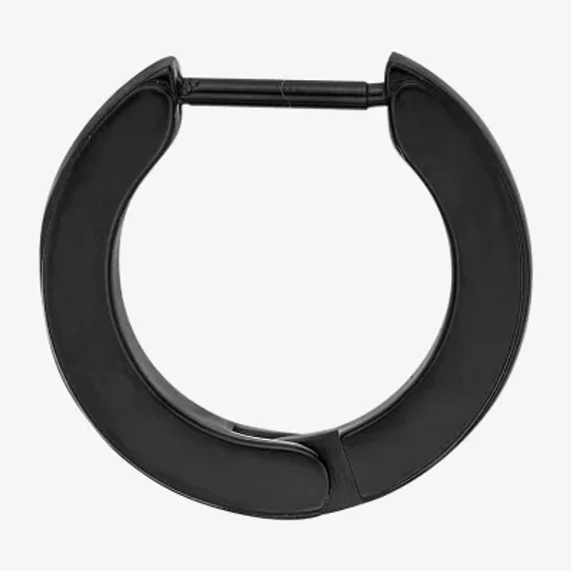 Mens Cubic Zirconia Stainless Steel 14mm Single Earring