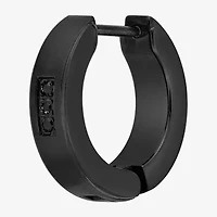 Mens Cubic Zirconia Stainless Steel 14mm Single Earring