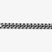 Mens Stainless Steel 8 1/2 Inch Solid Curb Id Bracelet