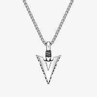 Mens Stainless Steel 24 Inch Pendant Necklace